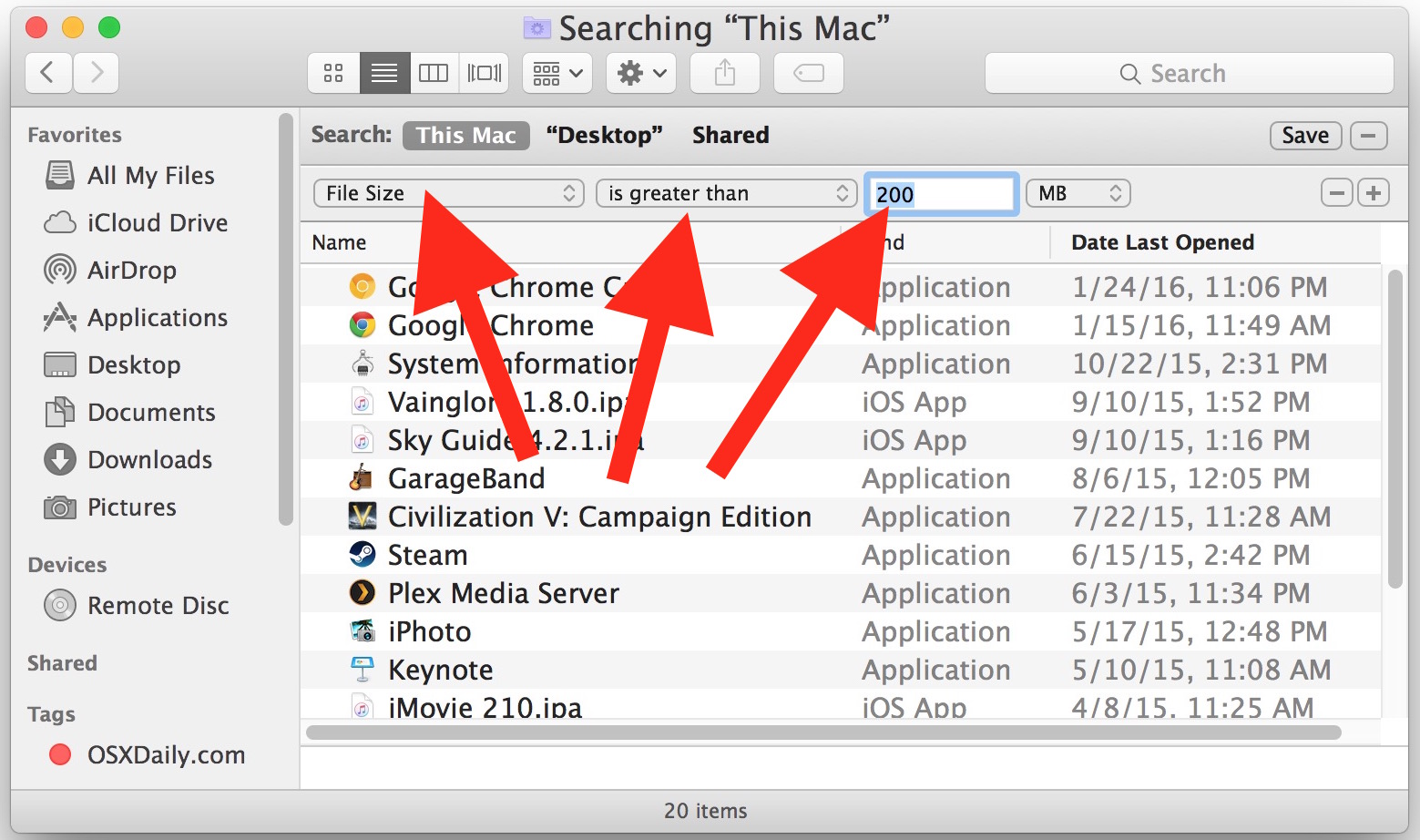 app to find large files on mac